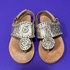 Jack Rogers Gold Girls Sandals